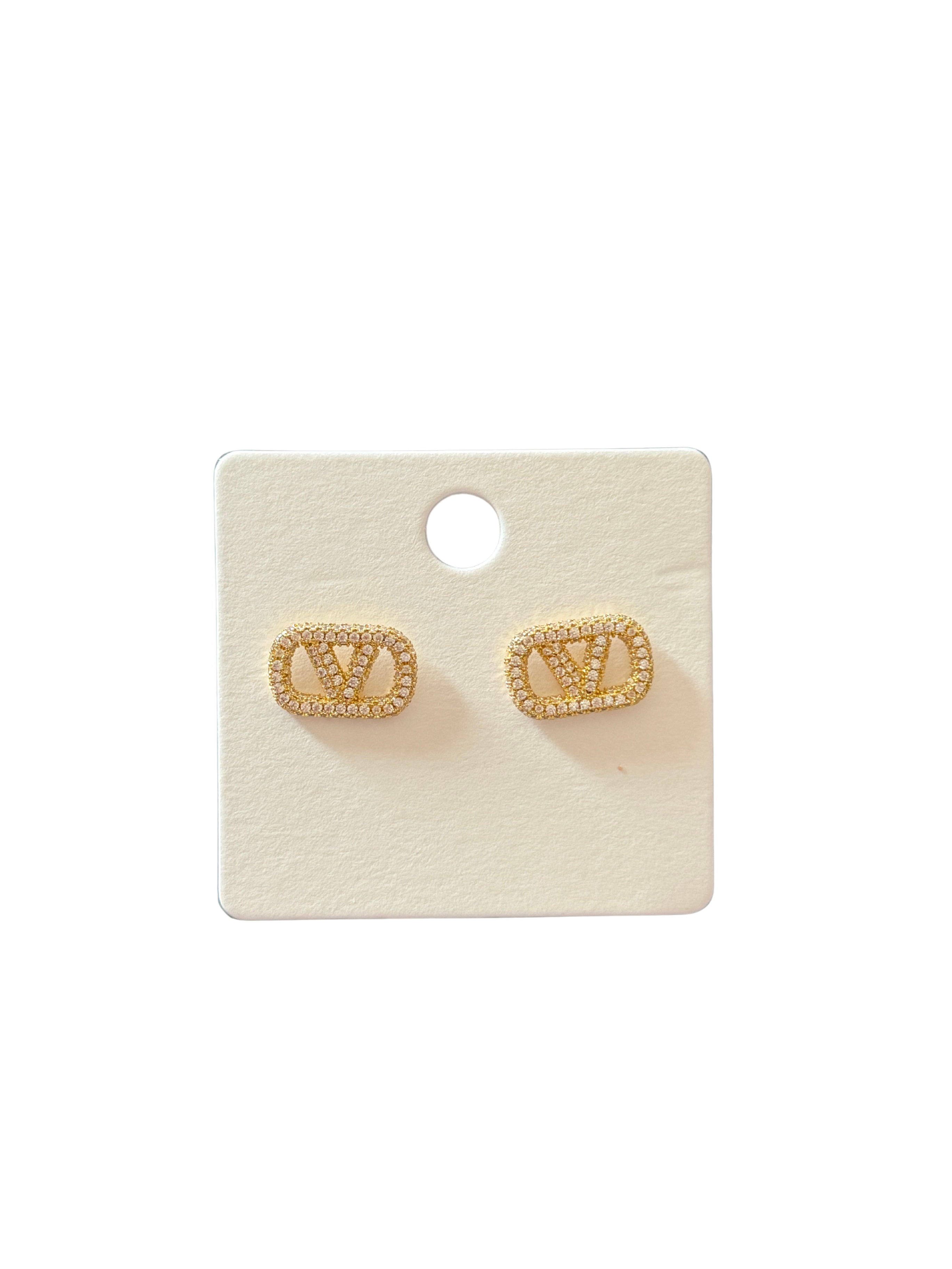 V earrings